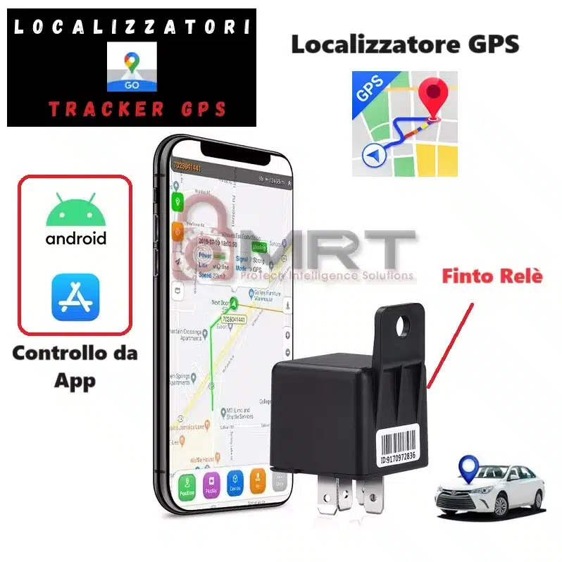 Localizzatore GPS professionale Integrato in Relè per Auto e Moto