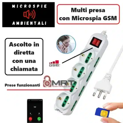 Multipresa con microspia audio