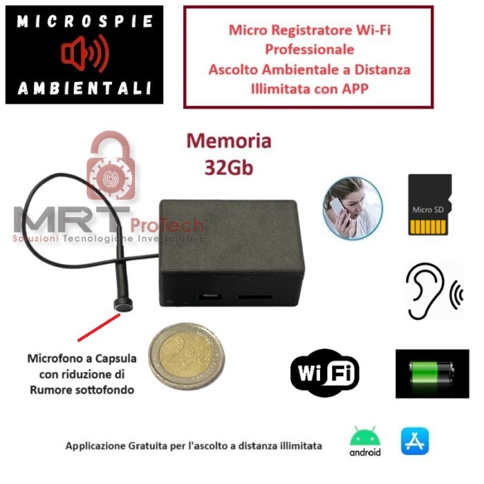 registratore cimice wi-fi