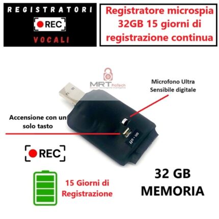 MICROREGISTRATORE USB 32GB