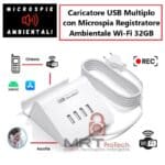 Caricatore USB da tavolo microspia audio WIFI