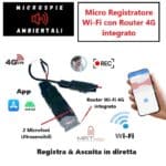 Micro registratore Wi-Fi con Router 4G integrato