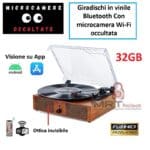 Giradischi con microcamera microspia wifi spy