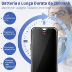 Mini registratore Vocale 64GB Fino a 750 Ore di Registrazione con 40 Ore