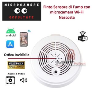 Sensore di Fumo con Microcamera nascosta