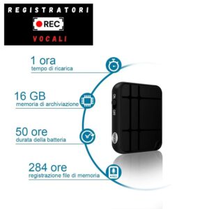 mini Registratore 16Gb 50 ore